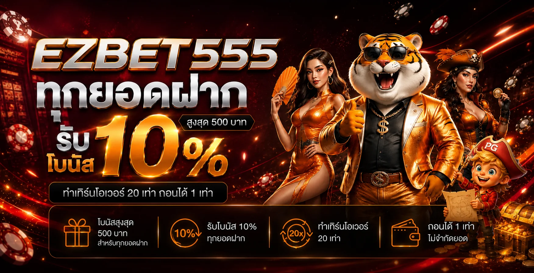 โปรโมชั่นแนะนำ ezbet555